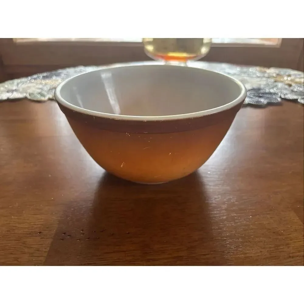 Vintage Pyrex Old Orchard Brown Nesting Bowl